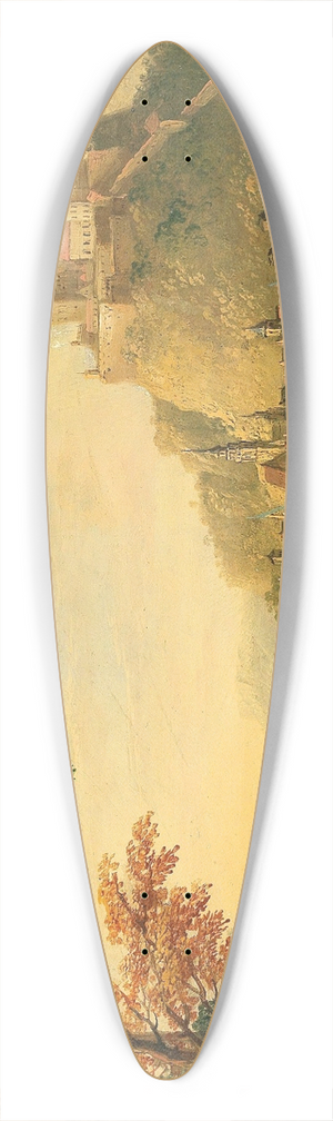 Christian Wilhelm Ernst Dietrich - View of Dresden 39.3 inch art pintail longboard deck