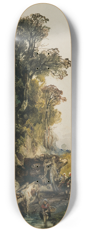 Camille-Joseph-Etienne Roqueplan - The Timber Waggon 8.25 inch art skate deck