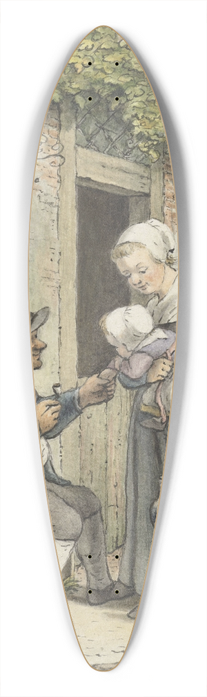 Christina Chalon - Boerenpraatje 39.3 inch art pintail longboard deck