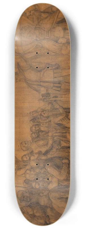 Adolph Tidemand - Gustav Vasa taler til Dalalmuen i Mora kirke 8.25 inch art skate deck