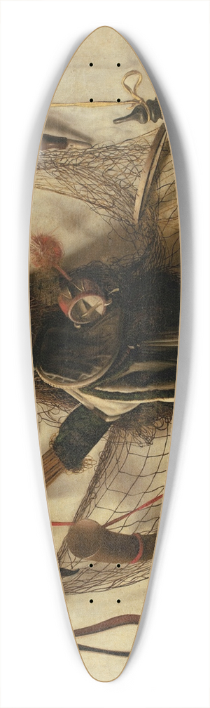 Christoffel Pierson - Still life with falconry instruments 39.3 inch art pintail longboard deck