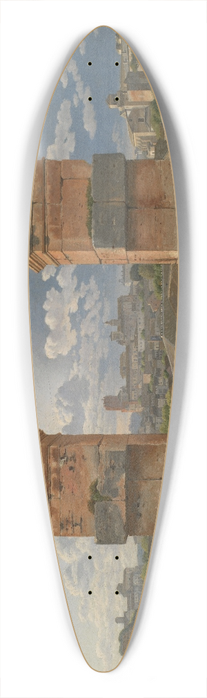 Christoffer Wilhelm Eckersberg - A View through Three Arches of the Third Storey of the Colosseum 39.3 inch art pintail longboard deck Christoffer Wilhelm Eckersberg - A View through Three Arches of the Third Storey of the Colosseum 39.3 inch art pintail longboard deck
