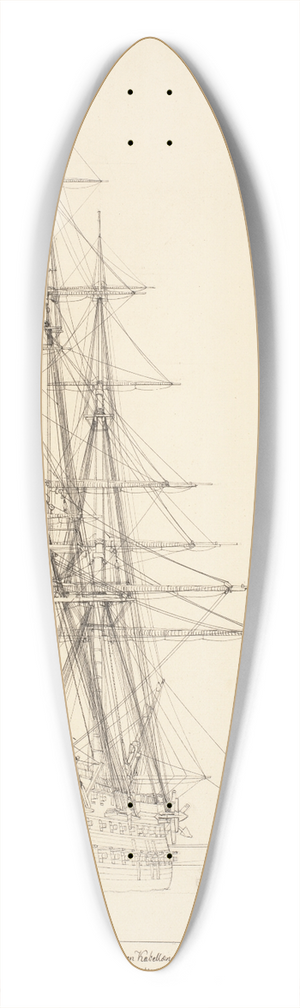 Christoffer Wilhelm Eckersberg - Det russiske linjeskib Asow og en fregat til ankers 39.3 inch art pintail longboard deck