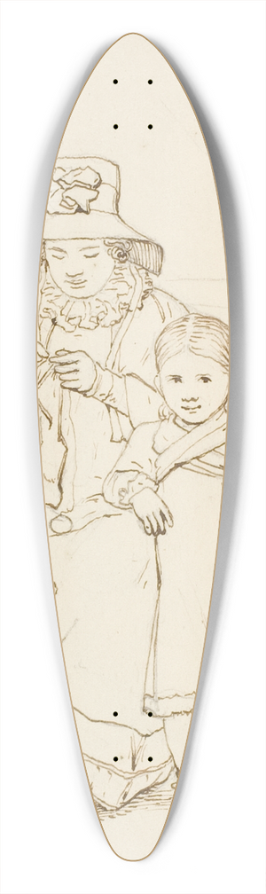 Christoffer Wilhelm Eckersberg - Eckersbergs kone Julie og datter Emilie 39.3 inch art pintail longboard deck