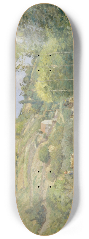 Camille Pissarro - A Cowherd at Valhermeil, Auvers-sur-Oise 8.25 inch art skate deck