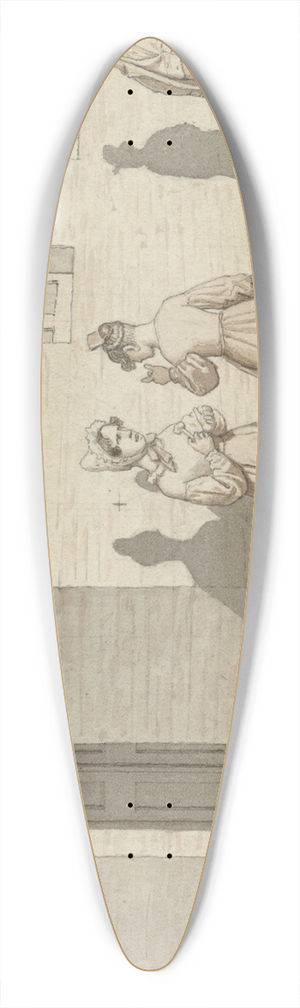 Christoffer Wilhelm Eckersberg - Linearperspectiven, anvendt paa Malerkunsten  Tavle VII,1  Et mde p et gadehjrne 39.3 inch art pintail longboard deck