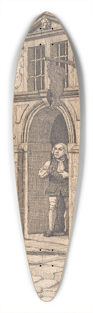 Christoffer Wilhelm Eckersberg - Parti omkring en portal af brsen Illustration til Linearperspectiven , Tavle VI 39.3 inch art pintail longboard deck