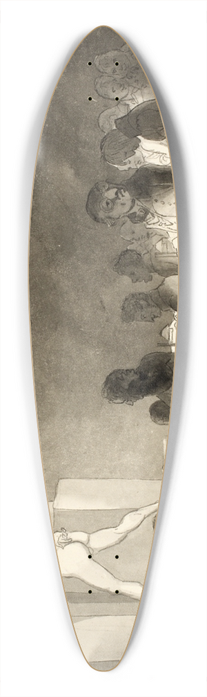 Christoffer Wilhelm Eckersberg - Satire over modelskolen p Kunstakademiet 39.3 inch art pintail longboard deck
