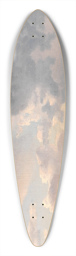Christoffer Wilhelm Eckersberg - Study of Clouds over the Sound 39.3 inch art pintail longboard deck