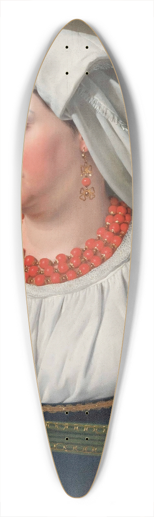 Christoffer Wilhelm Eckersberg - Una Ciociara, Portrait of a Roman Country Girl 39.3 inch art pintail longboard deck