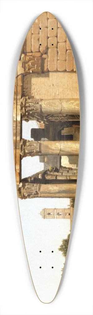 Christoffer Wilhelm Eckersberg - View of the Via Sacra, Rome 39.3 inch art pintail longboard deck