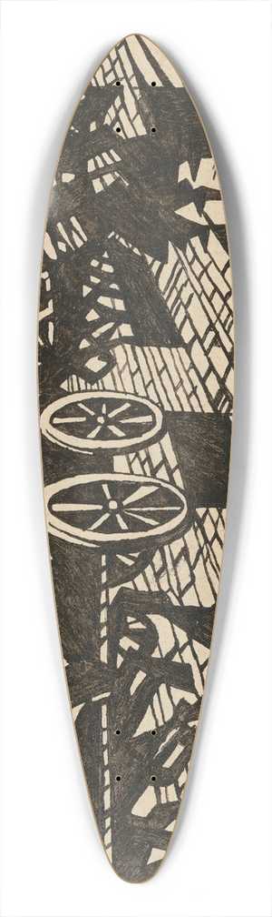 Christopher R. W. Nevinson - On the Road to Ypres 39.3 inch art pintail longboard deck