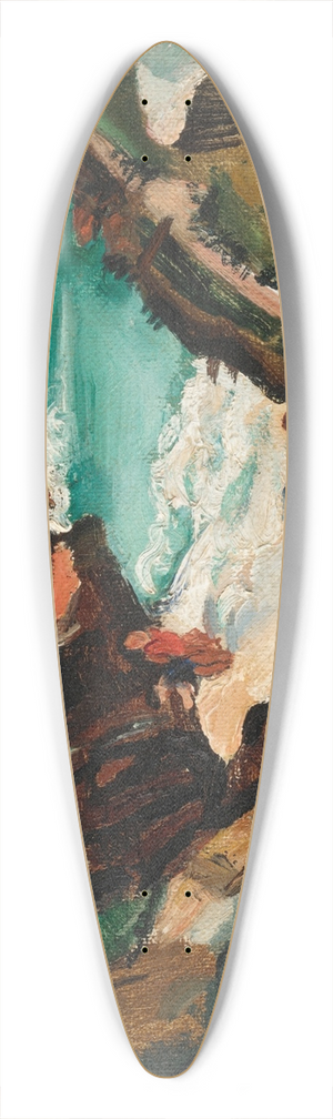 Christopher Wood - Cove, Cornwall 39.3 inch art pintail longboard deck