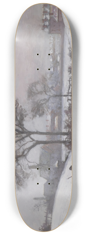 Camille Pissarro - Chasseur en hiver, paysage  Norwood 8.25 inch art skate deck
