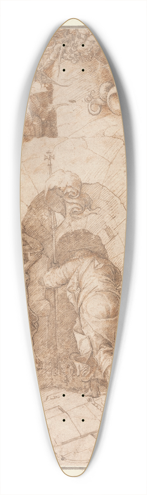 Circle of Andrea Mantegna - The Descent into Limbo 39.3 inch art pintail longboard deck