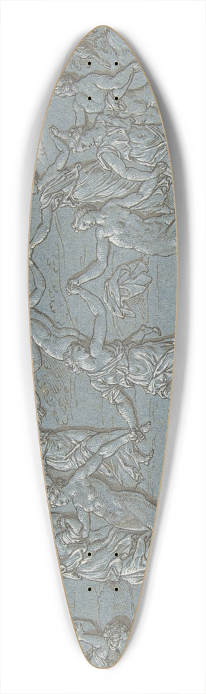 Circle of Bernard Picart - Dancing Nymphs in a Glade 39.3 inch art pintail longboard deck