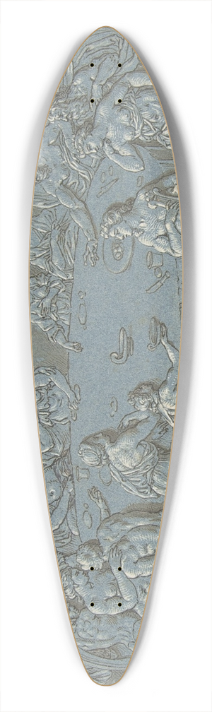 Circle of Bernard Picart - Feast of the Gods 39.3 inch art pintail longboard deck