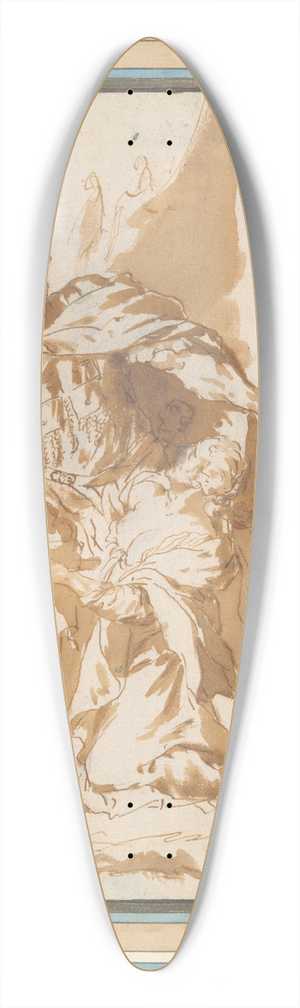 Circle of Charles Le Brun - The Continence of Scipio 39.3 inch art pintail longboard deck