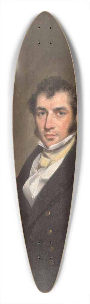 Circle of George Chinnery - Portrait of a gentleman 39.3 inch art pintail longboard deck