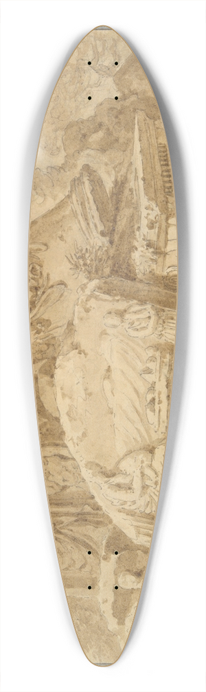 Circle of Giovanni Paolo Panini - Ruins; Fragments of Stelae andArchitecture 39.3 inch art pintail longboard deck