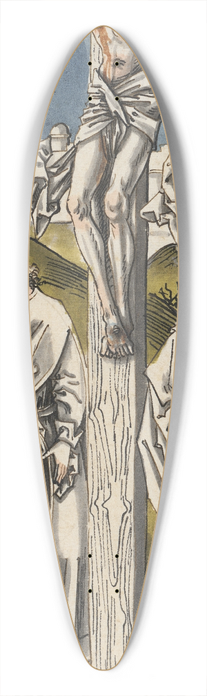 Circle Of Hans Holbein The Elder - Crucifixion of Christ 39.3 inch art pintail longboard deck