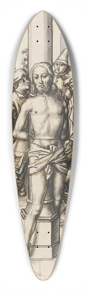 Circle Of Hans Holbein The Elder - The flagellation of Christ 39.3 inch art pintail longboard deck