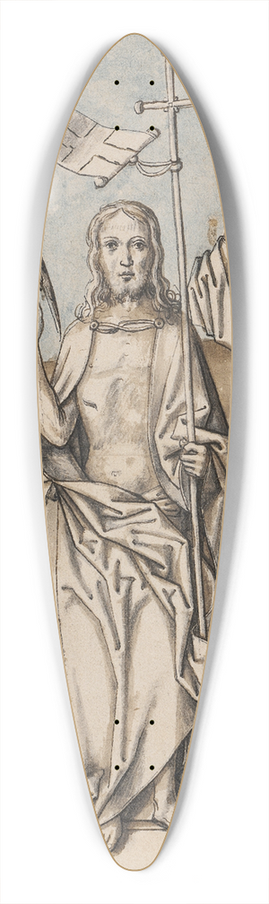 Circle Of Hans Holbein The Elder - The resurrection of Christ 39.3 inch art pintail longboard deck