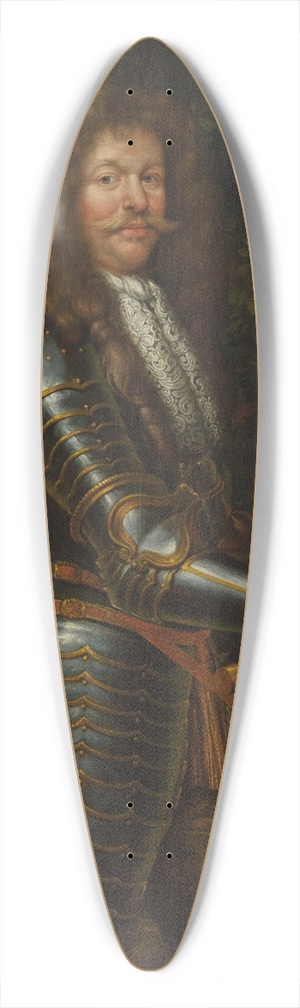 Circle of John Michael Wright - Portrait of a man in armour 39.3 inch art pintail longboard deck