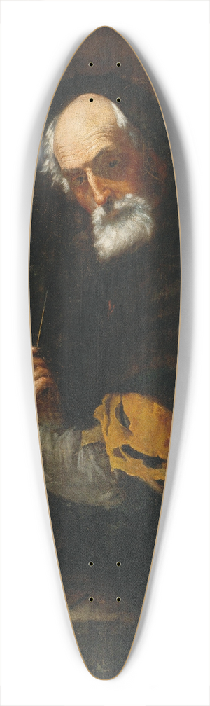 Circle of Jusepe de Ribera - A Philosopher 39.3 inch art pintail longboard deck