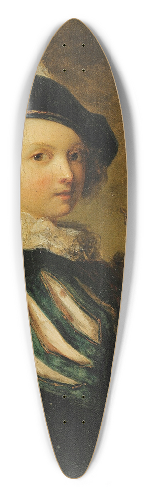Circle of Marguerite Grard - Flute player 39.3 inch art pintail longboard deck