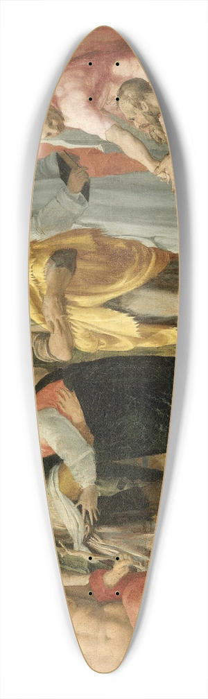 Circle of Pellegrino Tibaldi - Visitation (Meeting of Mary and Elizabeth in the Presence of Saints Joseph and Jerome) 39.3 inch art pintail longboard deck