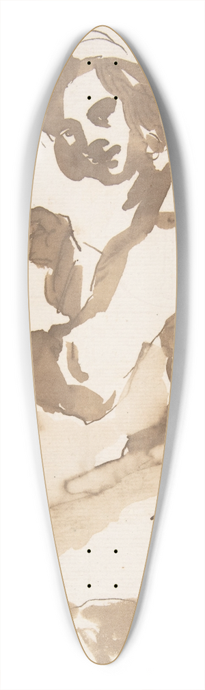 Circle of Pier Francesco Mola - Youth Reading 39.3 inch art pintail longboard deck