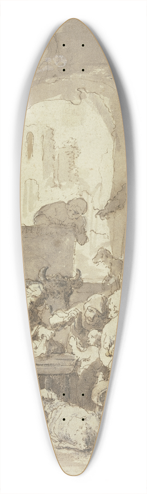 Claes Cornelisz. Moeyaert - Adoration of the shepherds 39.3 inch art pintail longboard deck