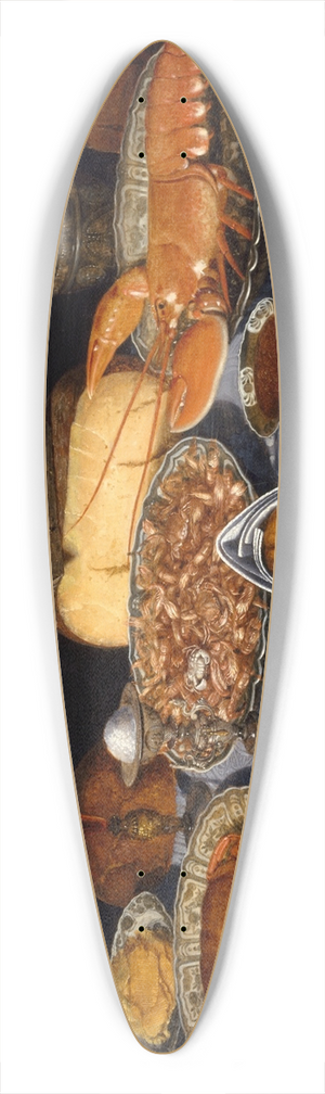 Clara Peeters - Still Life with Crab, Shrimps and Lobster 39.3 inch art pintail longboard deck