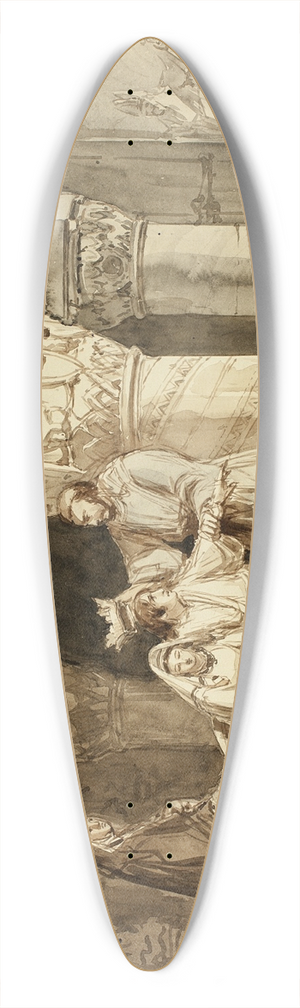 Clarkson Stanfield - Edwy and Elgiva 39.3 inch art pintail longboard deck