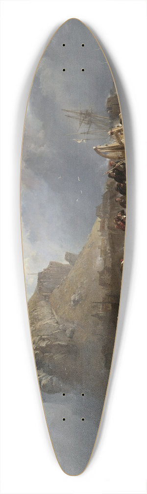 Clarkson Stanfield - Mount St Michael, Cornwall 39.3 inch art pintail longboard deck