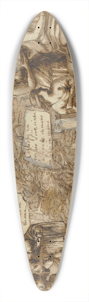 Claude Lorrain - Apollo and the Muses 39.3 inch art pintail longboard deck Claude Lorrain - Apollo and the Muses 39.3 inch art pintail longboard deck