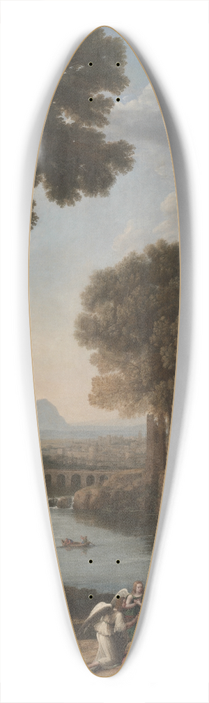Claude Lorrain - Rest on the Flight into Egypt 39.3 inch art pintail longboard deck Claude Lorrain - Rest on the Flight into Egypt 39.3 inch art pintail longboard deck