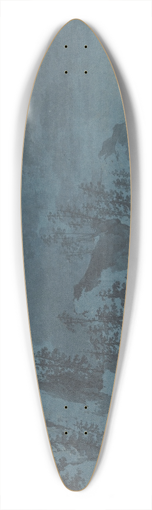Claude-Louis Chtelet - River Rapids by Wooded Cliffs 39.3 inch art pintail longboard deck