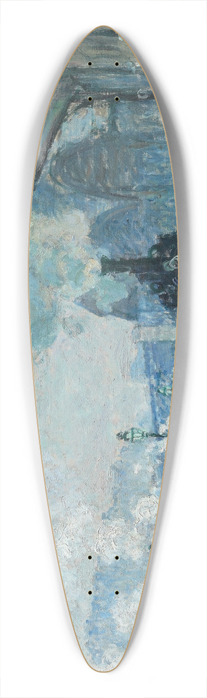 Claude Monet - Arrival of the Normandy Train, Gare Saint-Lazare 39.3 inch art pintail longboard deck