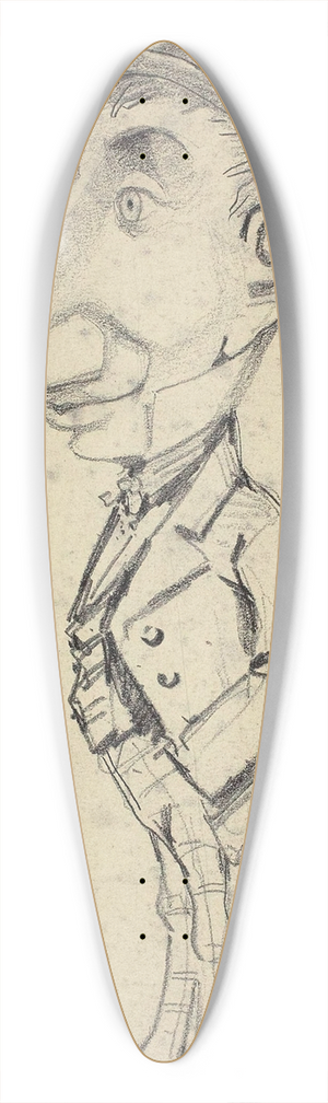 Claude Monet - Caricature of a Man with a Large Nose 39.3 inch art pintail longboard deck