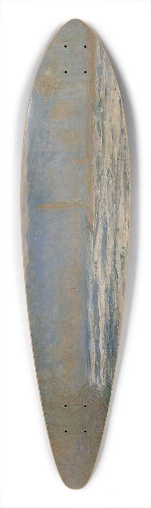 Claude Monet - Ice breaking up on the Seine near Bennecourt 39.3 inch art pintail longboard deck