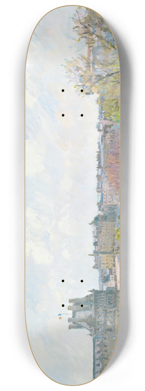 Camille Pissarro - Le Jardin Des Tuileries Et Le Pavillon De Flore, Matin, Printemps 8.25 inch art skate deck