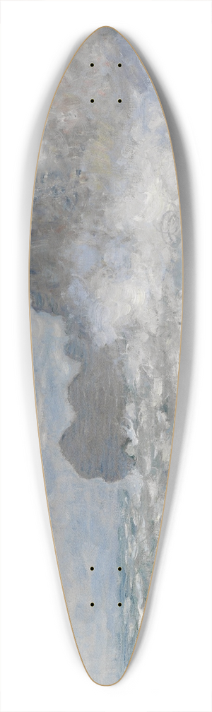 Claude Monet - Rough weather at tretat 39.3 inch art pintail longboard deck