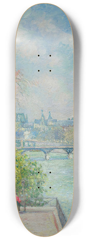 Camille Pissarro - LeLouvre, Matin, Printemps 8.25 inch art skate deck