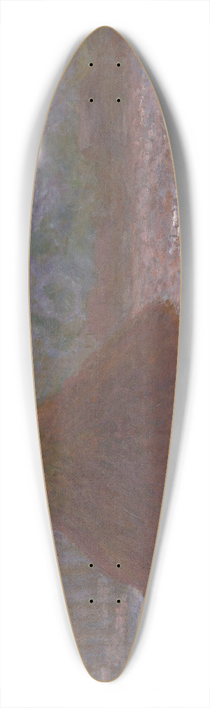 Claude Monet - Stack of Wheat (Thaw, Sunset) 39.3 inch art pintail longboard deck
