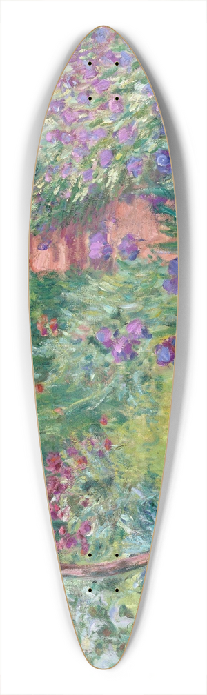 Claude Monet - The Artists Garden inGiverny 39.3 inch art pintail longboard deck