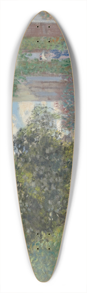 Claude Monet - The Artists House at Argenteuil 39.3 inch art pintail longboard deck