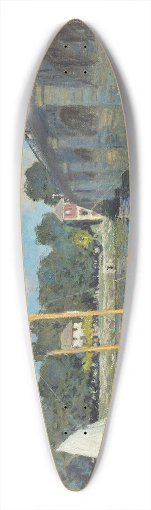 Claude Monet - The Bridge at Argenteuil 39.3 inch art pintail longboard deck