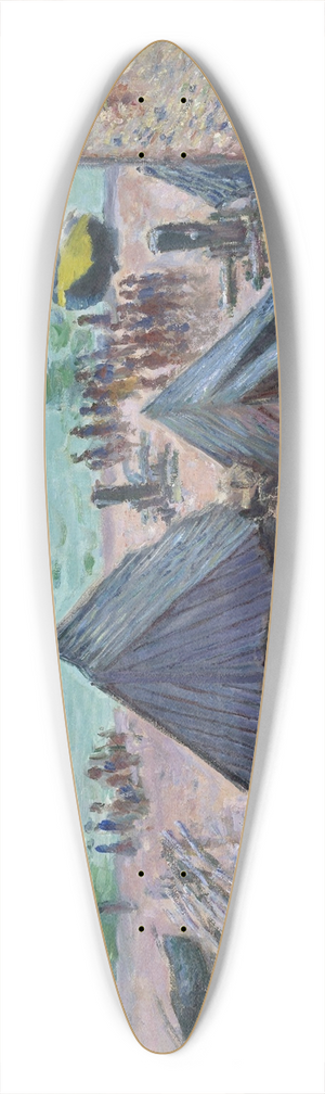 Claude Monet - The Departure of the Boats, tretat 39.3 inch art pintail longboard deck